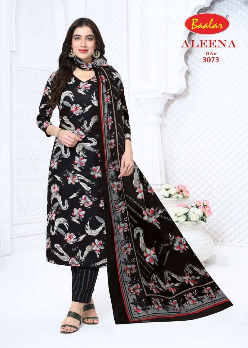 Aleena Vol 30 By Baalar Pure Cotton Printed Dress Material